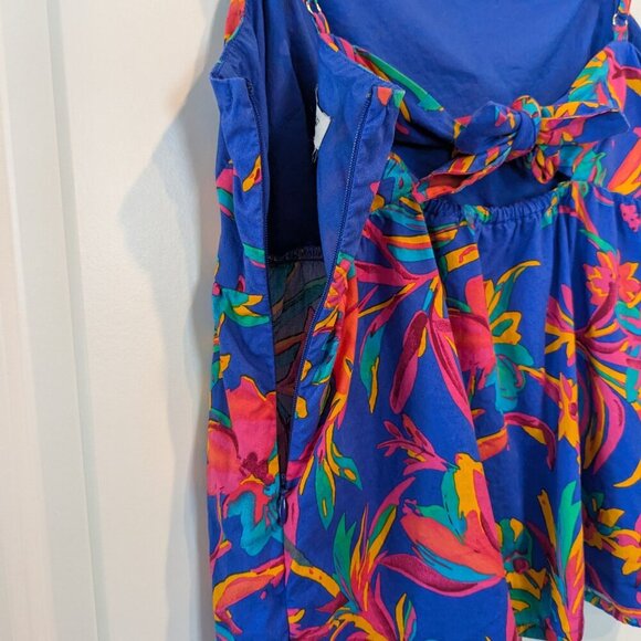 J. Crew Top Size 8 Tropical Floral Tie-back Strappy Flowy Spaghetti Strap #BQ035 - Picture 12 of 16